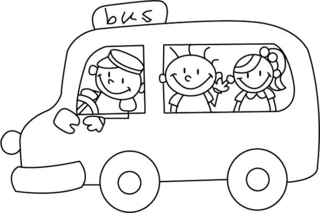 Bus 02 - Coloriages véhicule - Coloriages - 10doigts.fr